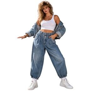 80s Sergio Valente High Waisted Pleated Tapered Jeans‎ Blue Medium Wash 80s